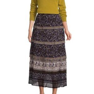 Antonio Melani Gwyneth Floral Printed Tiered Midi Skirt, US0